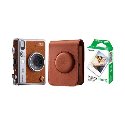 Fujifilm Instax Mini Evo Hybrid Instant Camera Brown With 1 Fujifilm