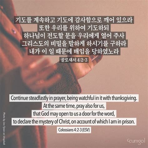 골로새서 42 3 Words Prayers Colossians 4