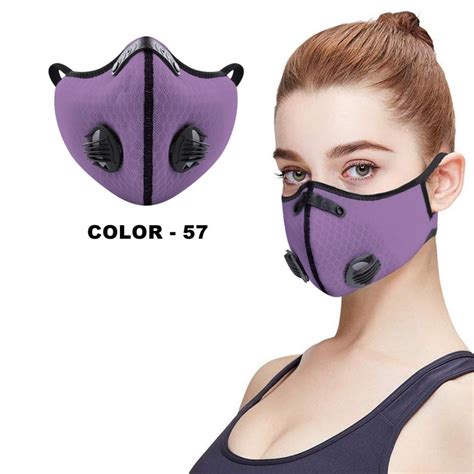 Custom Solid Color Double Breather Valve Face Mask With Pm25 Etsy