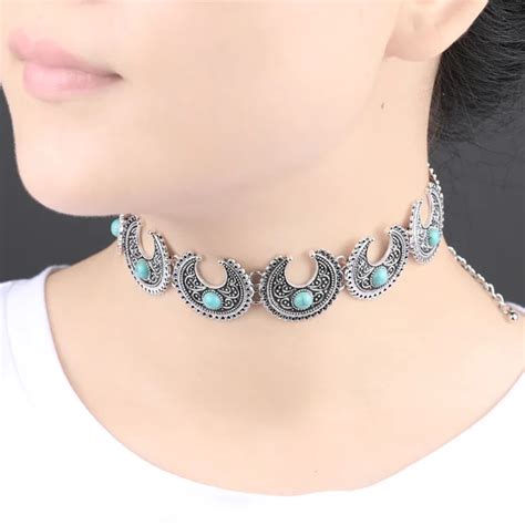 Aliexpress Com Buy Hot Boho Collar Choker Silver Necklace