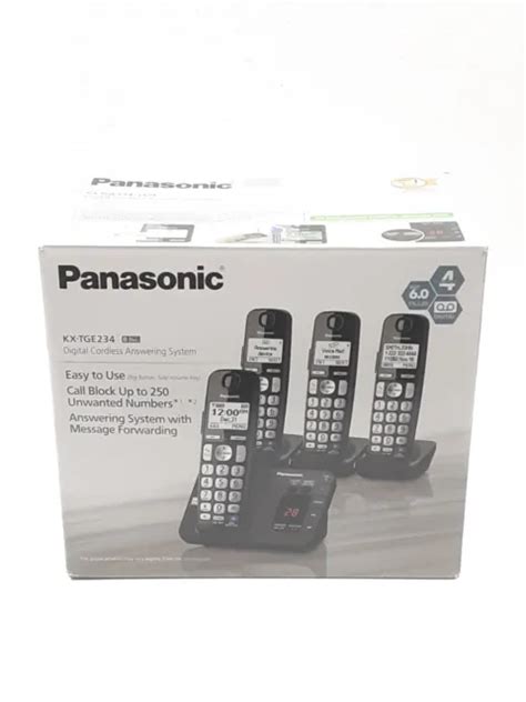 Panasonic Kx Tge234 Digital Cordless Answering System Dect 60 Plus W