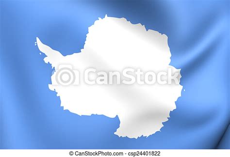 Flag Of Antarctica Close Up Canstock