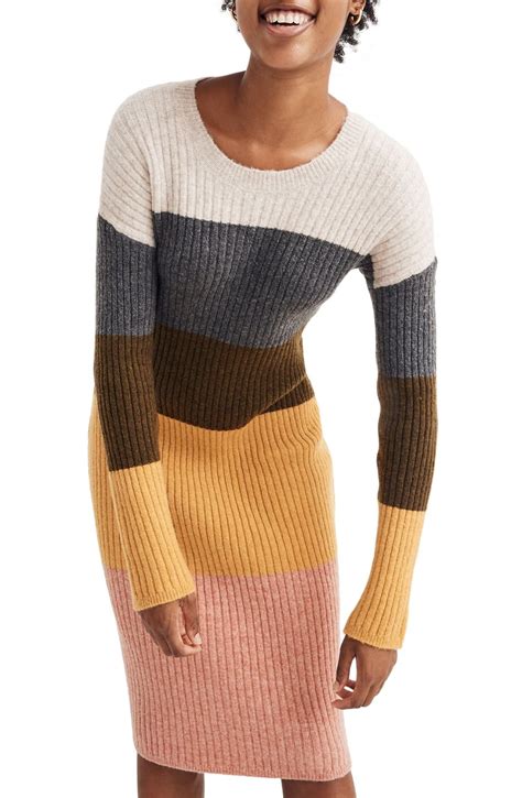 Colorblock Long Sleeve Sweater Dress Nordstrom Long Sleeve Sweater