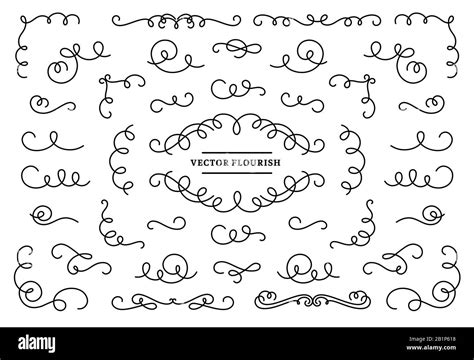 Filigree Line Cut Out Stock Images Pictures Alamy