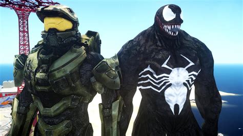 Halo Master Chief Vs Venom Epic Battle Youtube