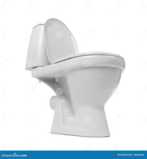 Open Toilet Bowl Isolated On White Background Stock Photo Image Of