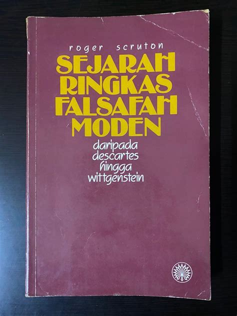 Sejarah Ringkas Falsafah Moden Roger Scruton Hobbies And Toys Books And Magazines Storybooks On