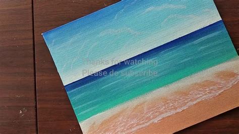 Easy Acrylic Beach Painting For Beginners