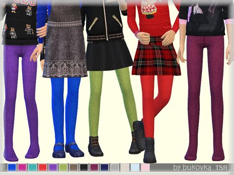 The Sims Resource Knitted Tights Child Female