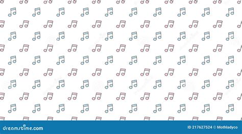 Music Notes Seamless Pattern Vector Background Stock Vector