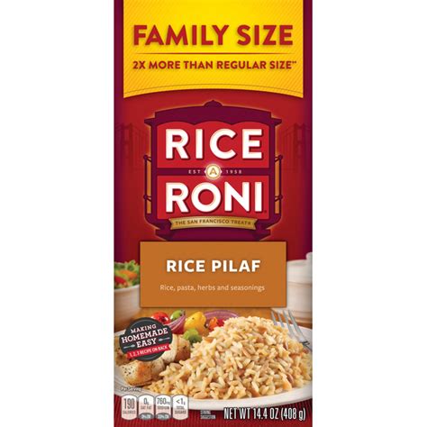 Tina — april 11, 2017 @ 1:54 pm reply Rice-a-Roni Family Size Rice Pilaf (14.4 oz) - Instacart