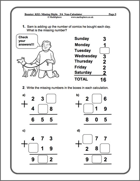 Found worksheet you are looking for? Level 3-4 Missing Digits Maths Worksheets | Free printable ...