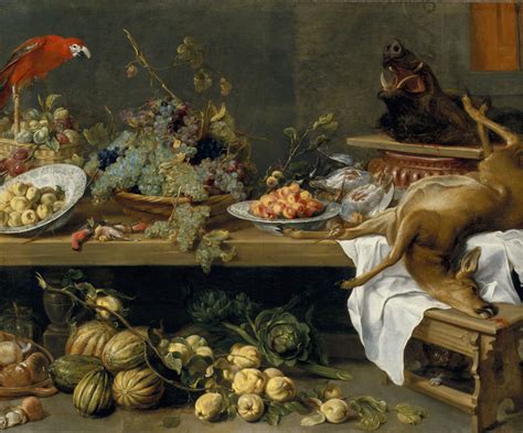 Frans Snyders Still Life With Fruit Vegetables And Dead Game C 1635