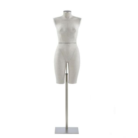 Female Torso Mannequin With White Fabric