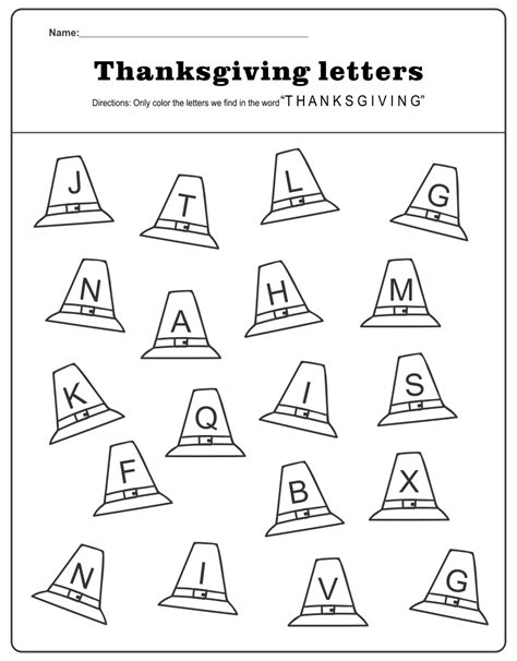 10 Best Printable Thanksgiving Worksheets For Kindergarten Pdf For Free