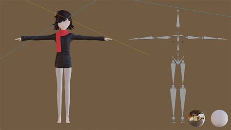 Girl Toon Free Vr Ar Low Poly 3d Model Rigged Cgtrader