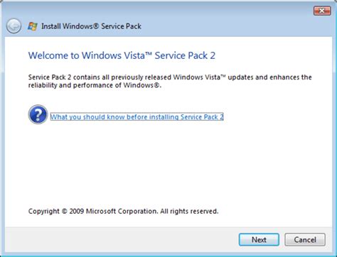 Windows Vista Service Pack 2 Microsoft Free Download Borrow And