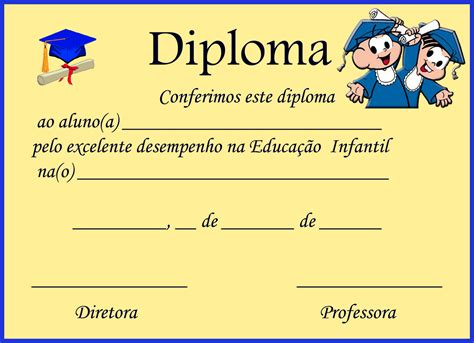 Modelos De Diplomas Para Educação Infantil
