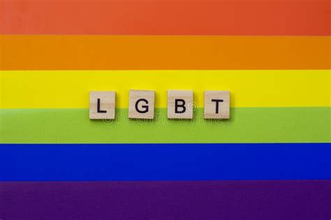 Lgbt Pride Lesbian Gay Bisexual Transgenderlgbt Letters On Lgbt Flag