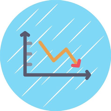 Declining Line Graph Vector Icon Design 20145276 Vector Art At Vecteezy