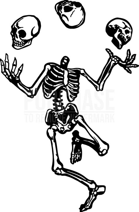 Skeleton Juggling Skulls Svg Halloween Svg