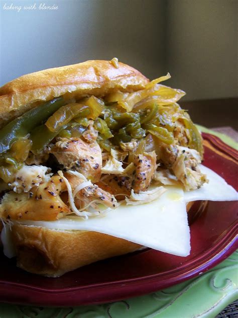 Slow Cooker Chicken Philly Sandwiches