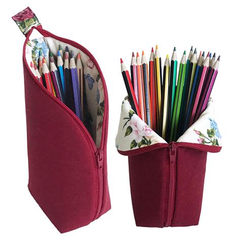 Pencil Case Sewing Pattern Pdf Fold Down Pencil Case Pot Etsy Uk