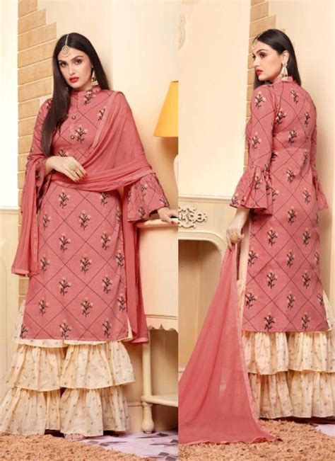 kesari exports jam cotton silk regular wear sharara salwar suits packaging type international