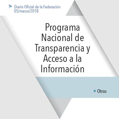 Programa Nacional De Transparencia Y Acceso A La Informaci N Infoem