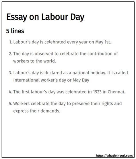 Essay On Labour Day Labour S Day International Workers Day Speaking Activities Learn English