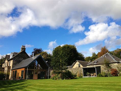 Craigatin House And Courtyard Pitlochry Scotland Autumn Tidy At