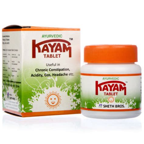 Kayam Churan Churna Tablets 30 Tablet Bottle X 8 Constipation Acidity
