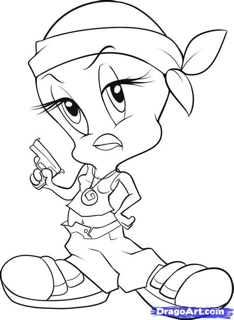 To print out your spongebob squarepants coloring page, just click on the image you want to. Gangsta Tweety Bird Coloring Pages - Coloring Home
