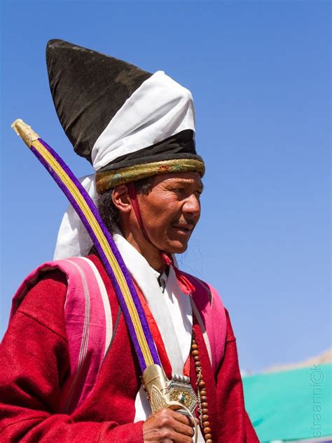 The Warrior Ladakhi Man In Traditional Clothing With The Familiar Hat