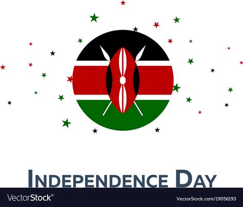 Independence Day Of Kenya Patriotic Banner Vector Image