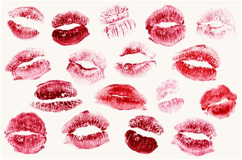 Realistic Lipstick Kisses ~ Objects On Creative Market