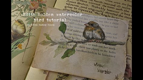 Edith Holden Watercolor Bird Painting Tutorial And Jj Pocket Youtube