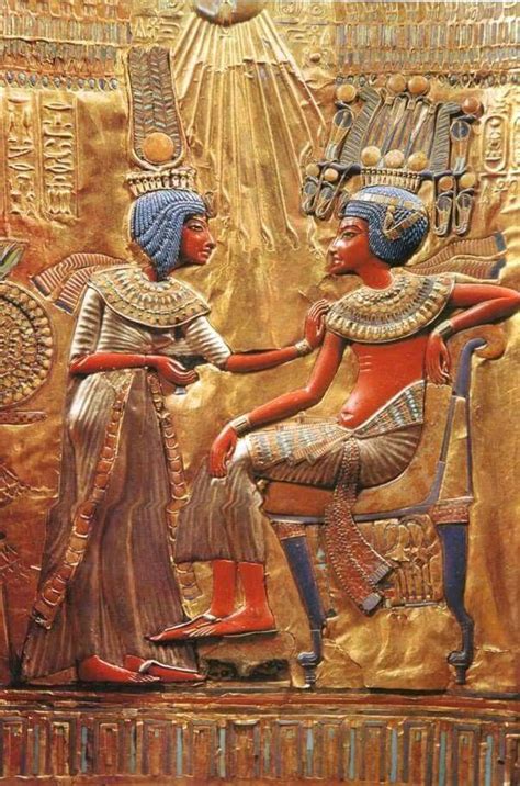 King Tuts Golden Throne Ancient Egypt Art Ancient Egyptian Art