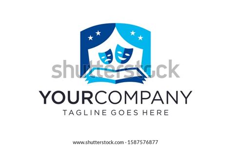 Theater Drama Logo Design Concept Stock Vector Royalty Free