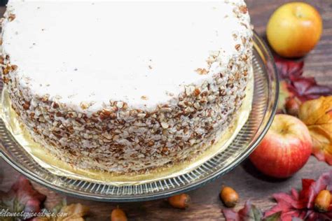 Crown Royal Apple Pecan Cake With Chai Spiced Buttercream Frosting