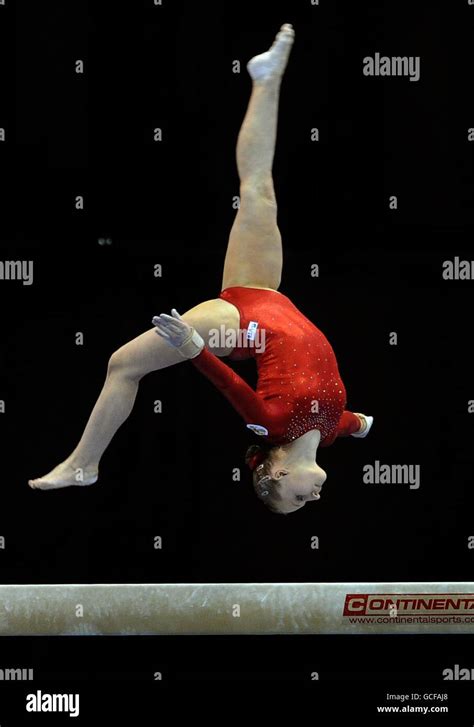 Russia S Ksenia Semenova Competes On The Beam During The European Artistic Championships At The
