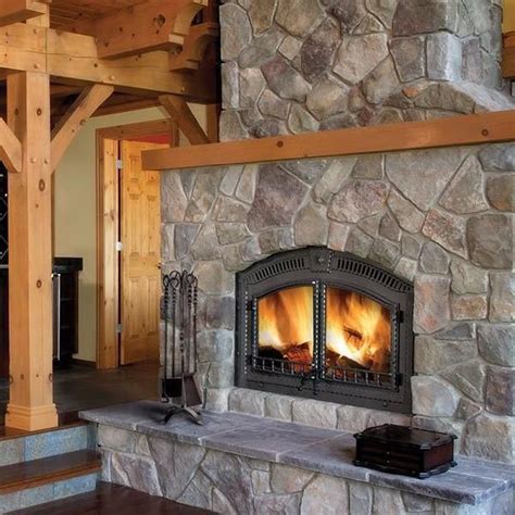 A gas fireplace is usually interpreted in three ways: Napoleon High Country NZ6000-01 Wood Fireplace | Stone ...