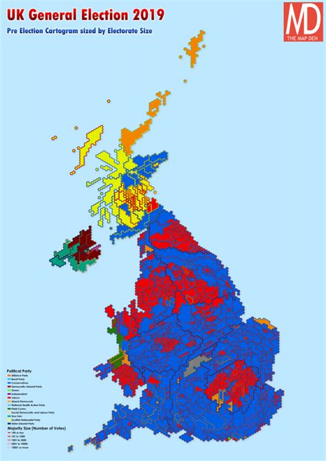 Uk General Election 2019 Maps And Cartograms The Map Den
