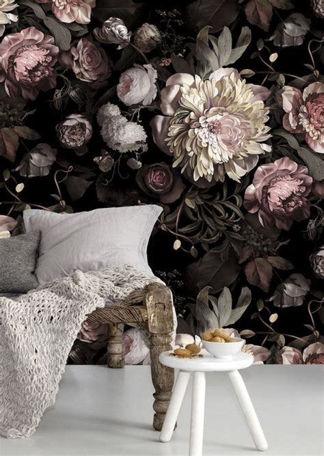 This gorgeous moody floral wallpaper trend is nothing new but when i visited lily's last week, i was reminded of this particular look is all about large oversized blooms in a dramatic dark colourway. Oversized floral print and links to 5 beautiful wallpapers