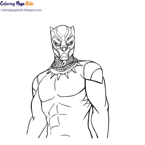 Black Panther Superhero Marvel Coloring Pages To Print