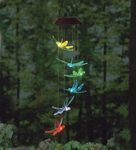 Solar Dragonfly Mobile Lighted Garden Accents Garden Décor By Type