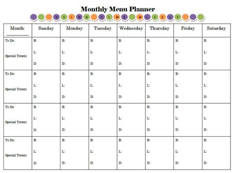 Planning For Success Print And Display Your Menu Planner Day 3