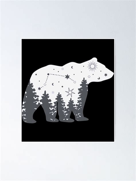 Celestial Bear Galaxy Bears Outer Space Bear Cubs Poster For Sale