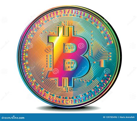 Design Bitcoin Vectors With New And Different Colors Stock Vector