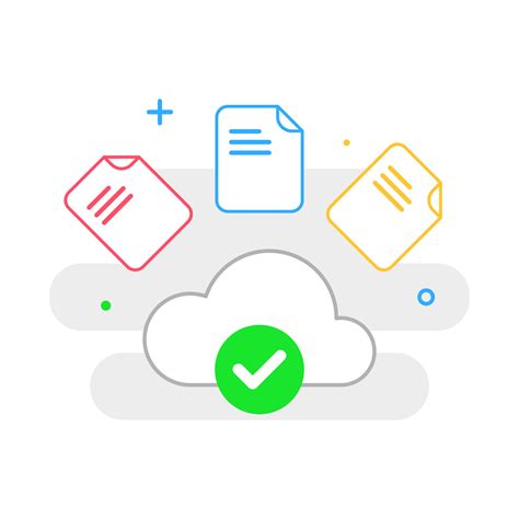 Success Upload Your File Save In Cloud Storage Concept Illustration